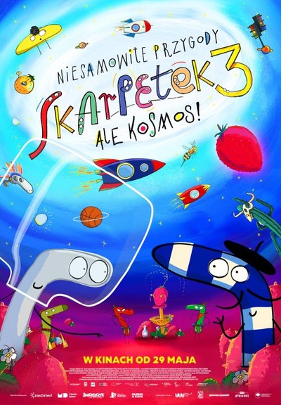 Plakat wydarzenia:  NIESAMOWITE PRZYGODY SKARPETEK 3. ALE KOSMOS! 